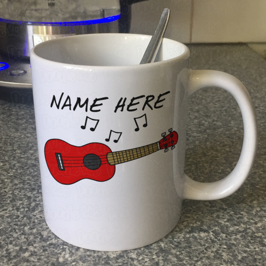 Ukulele Personalised Mug - Ukulelist Custom Mug - Music Teacher Gift