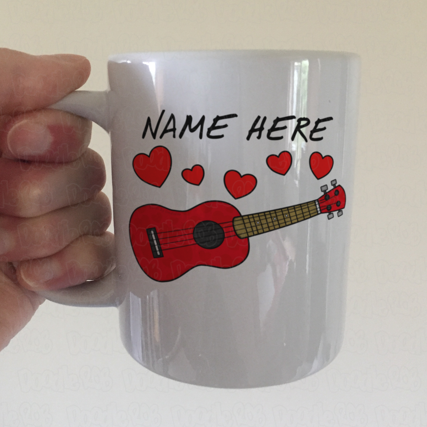 Personalised Ukulele Mug - Ukulelist Custom Gift - Uke Player Mug - Wedding Musician Mug