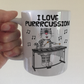 Funny Vibraphone Mug - Cat Playing Vibraphone - Percussion Teacher Mug - Orchestral Musician Gift