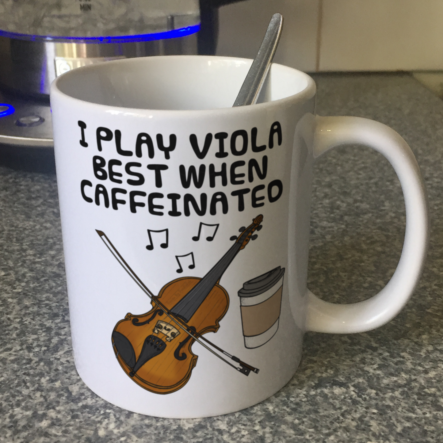 Viola Coffee Mug -  I Play Viola Best When Caffeinated - Violist Musician Gift