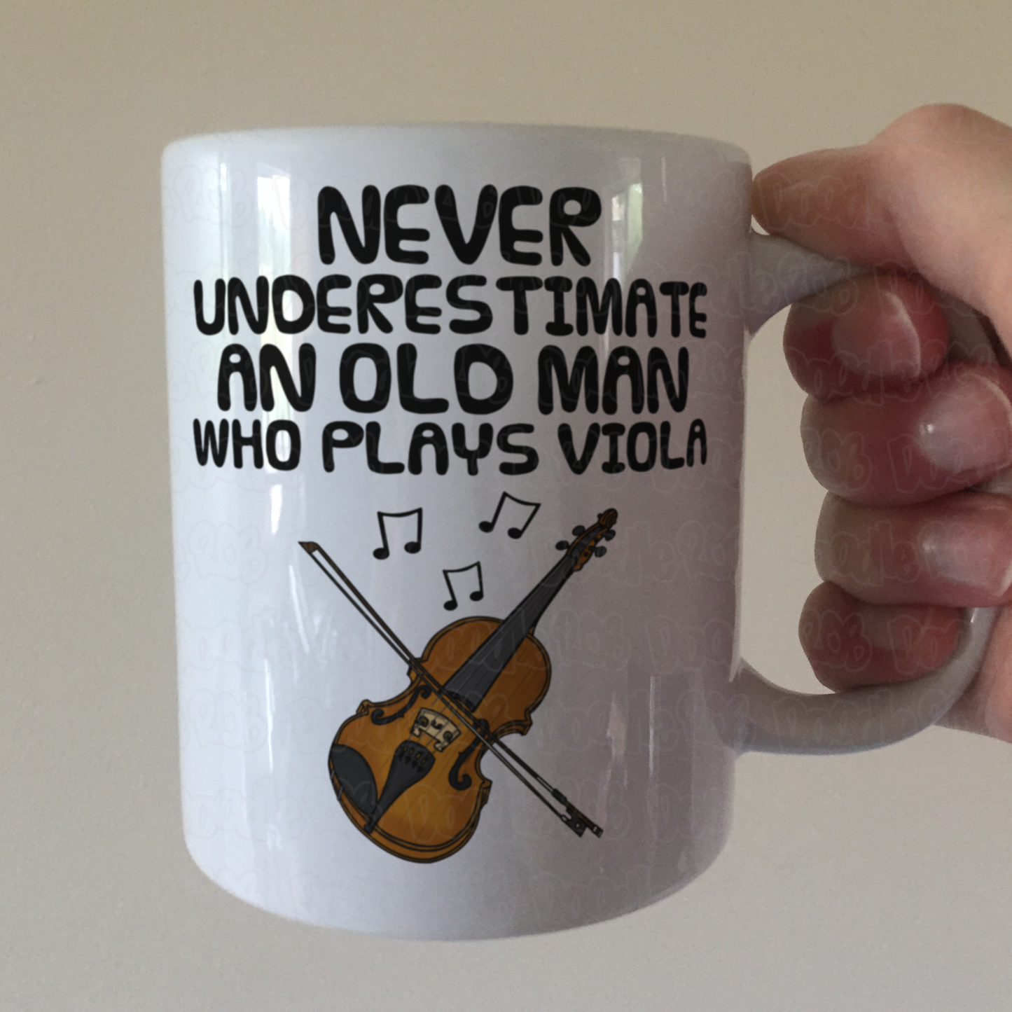 Funny Viola Mug -  Never Underestimate An Old Man Who Plays Viola - Violist Musician Gift For Him