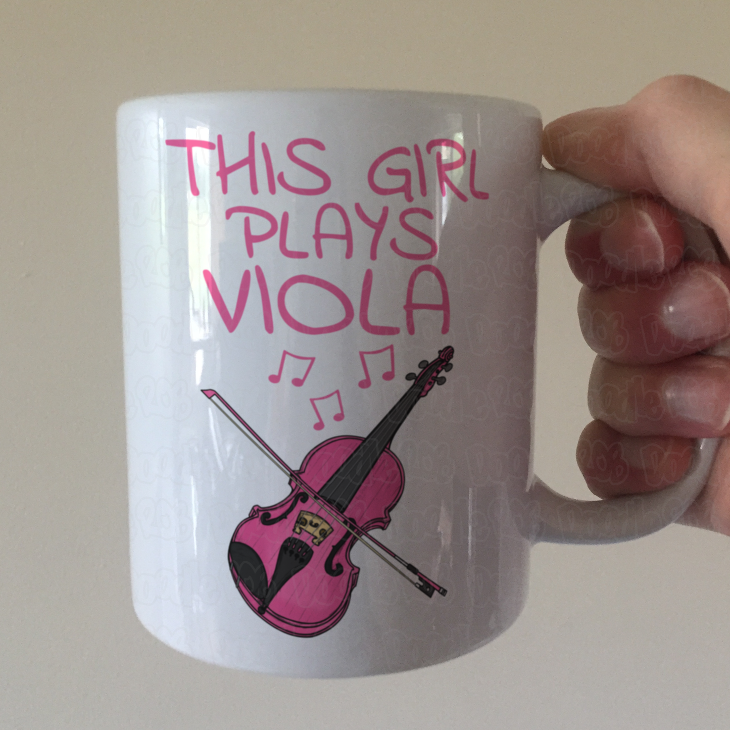 Pink Viola Mug - This Girl Plays Viola - Female Violist - String Musician Gift For Her