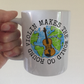 Violin Mug - Violin Makes The World Go Round - Gift For Violinist - String Teacher Gift