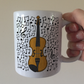 Violin Musical Notes Mug - Violinist Mug - String Musician Orchestra Gift