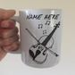 Violin Personalised Mug (Outline) - Violinist Custom Gift - String Musician Mug