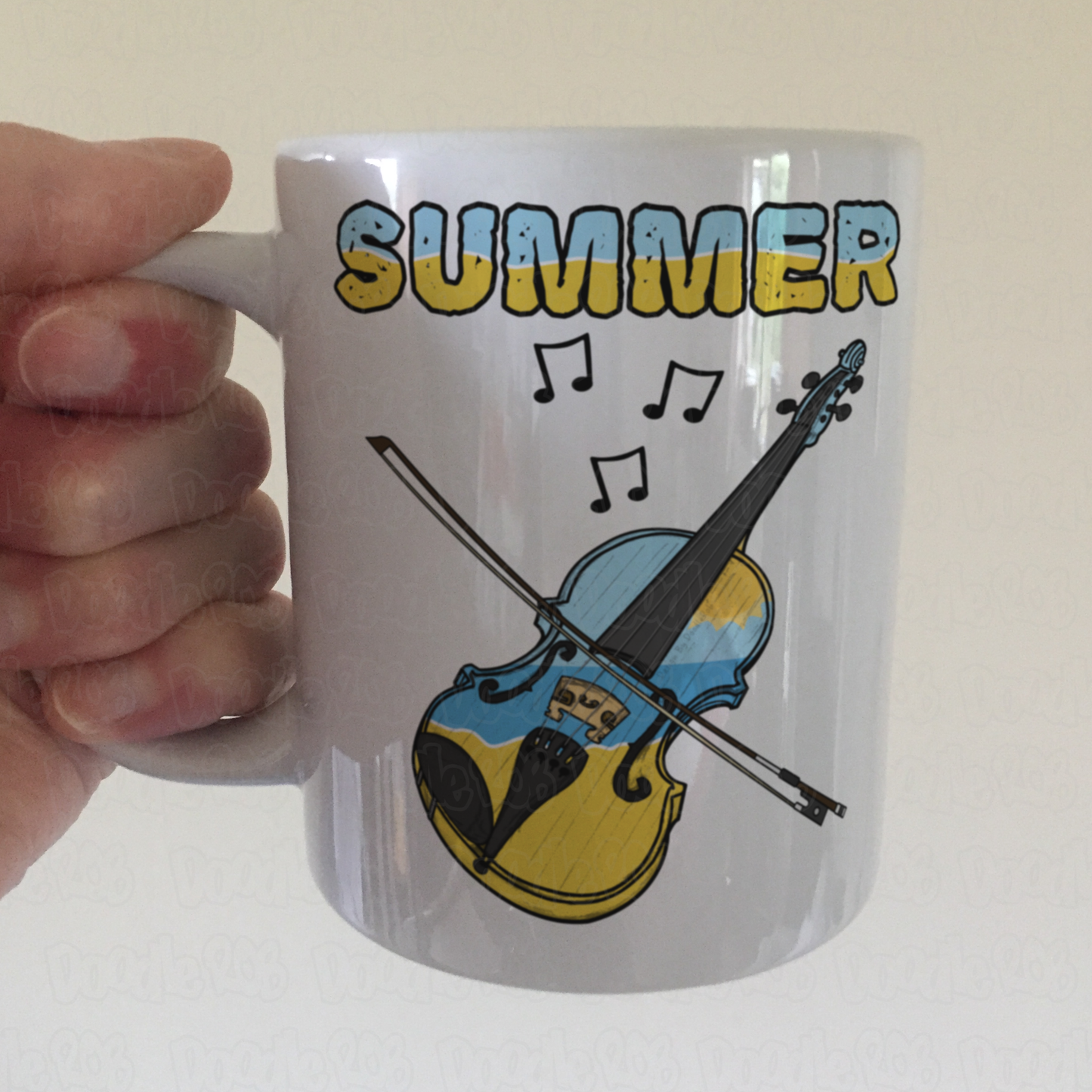 Violin Summer Mug - Violinist Mug - String Teacher Gift - Summer Musician Mug