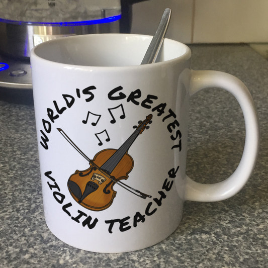 Violin Teacher Mug - World's Greatest Violin Teacher - String Teacher Gift