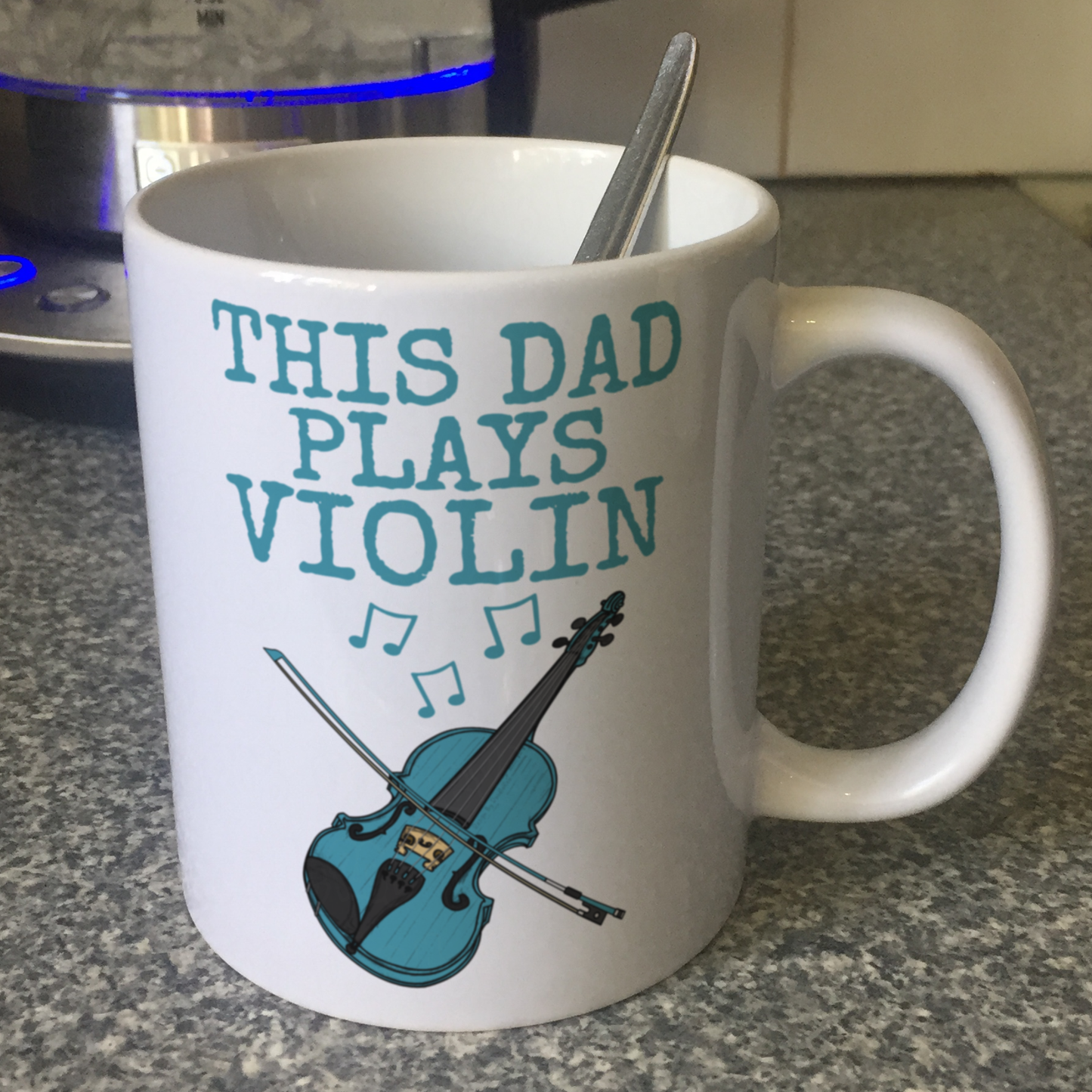 Violin Father's Day Mug - This Dad Plays Violin - Violinist Musician Gift