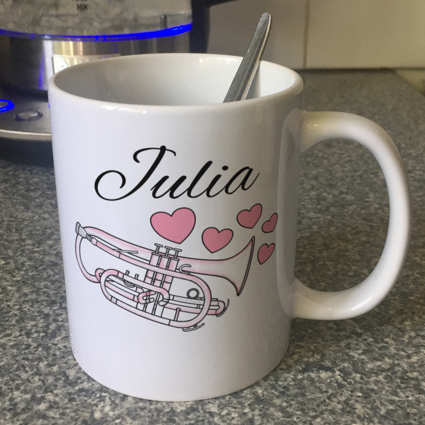 Cornet Personalised Wedding Mug - Custom Gift For Cornetist