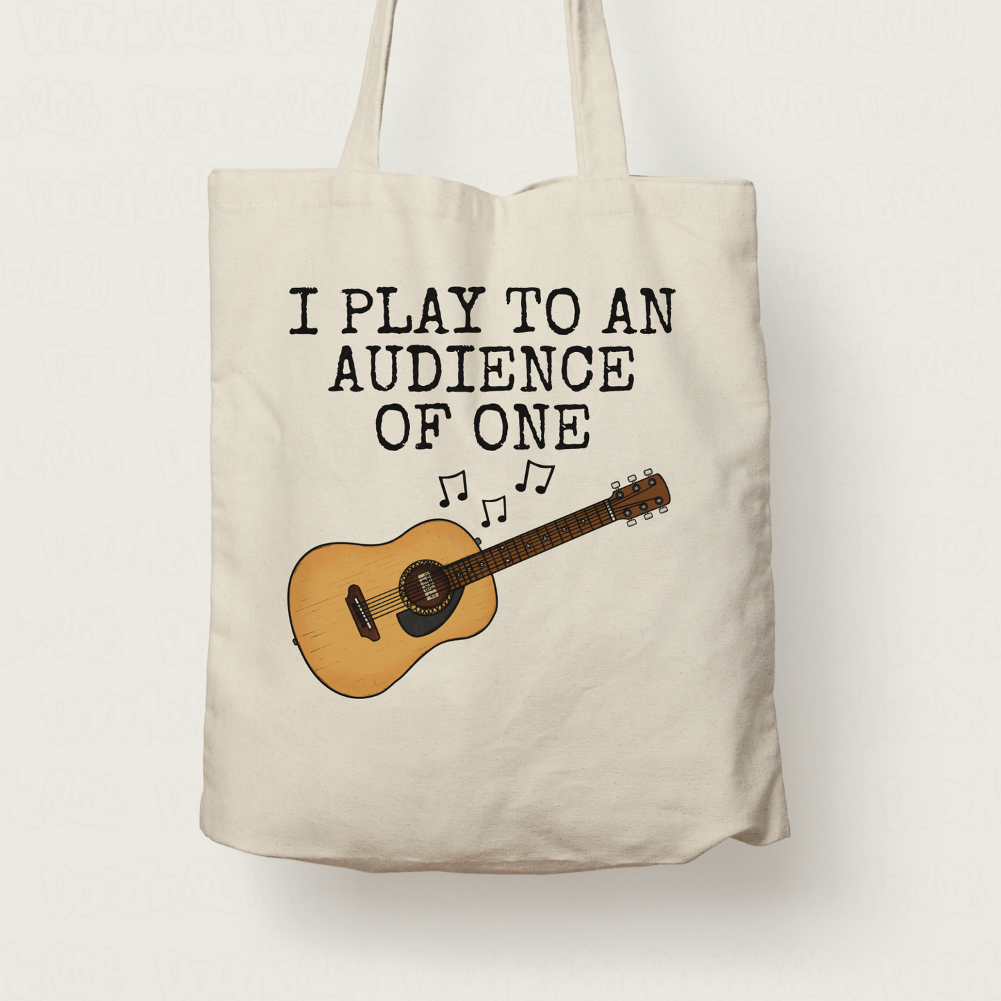 Church Guitarist Tote Bag - I Play To An Audience Of One - Worship Leader Tote Bag