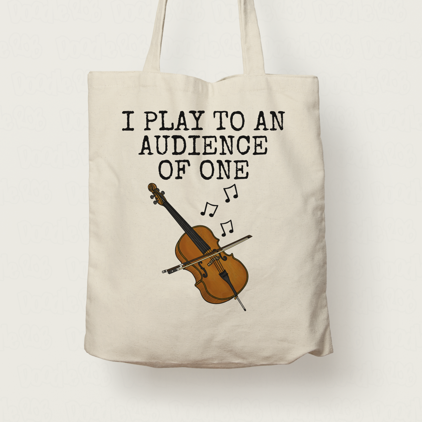Christian Cello Tote Bag - I Play To An Audience Of One - Church Cellist Gift - Worship Cello Tote Bag