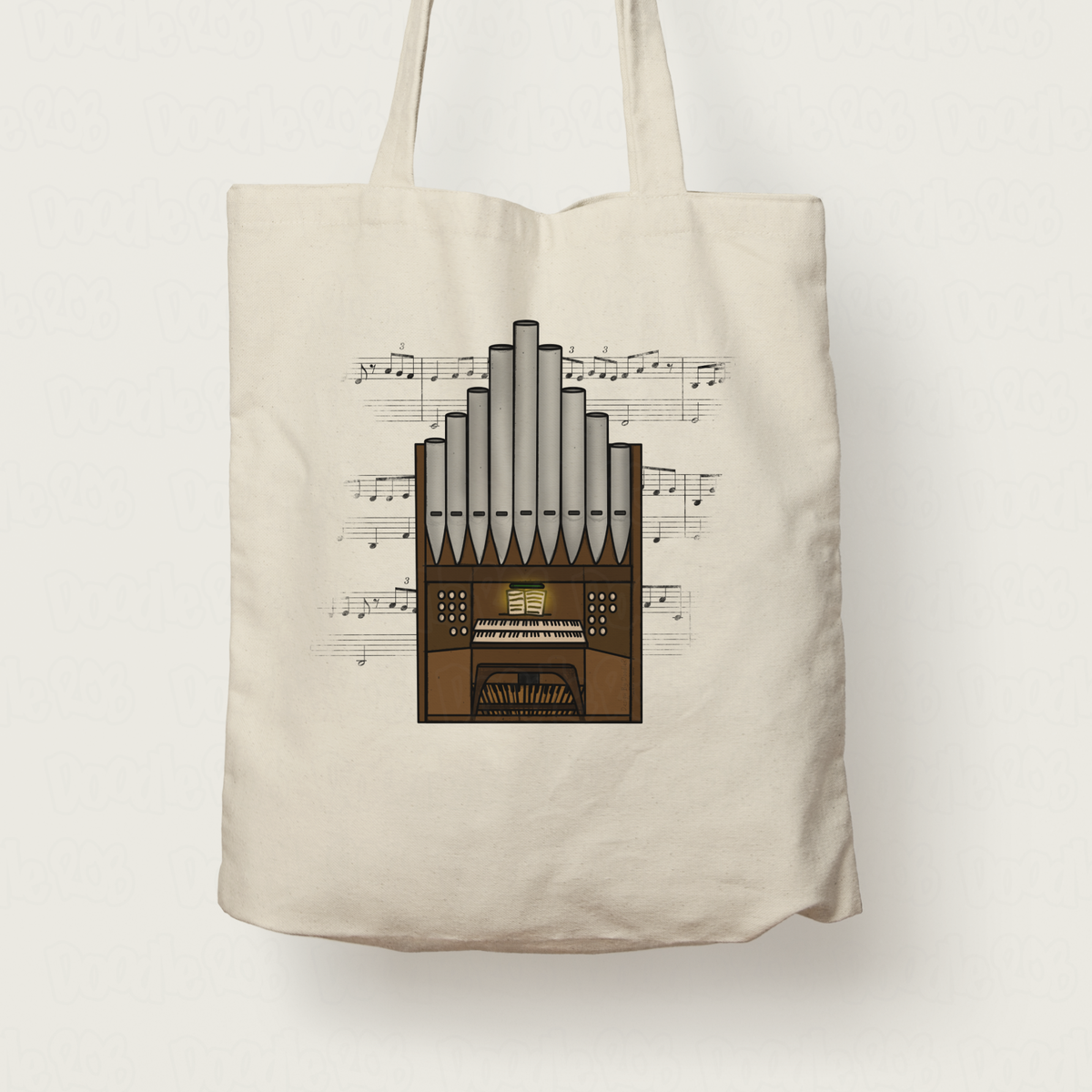 Organist Tote Bag (Notation) - Gift For Church Organist - Church Musician Tote Bag