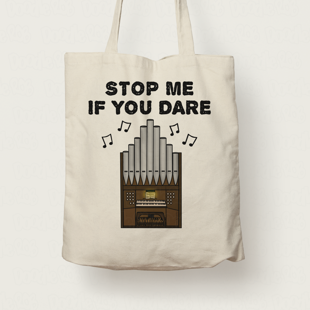 Church Organist Tote Bag - Stop Me If You Dare - Funny Church Organ Gift