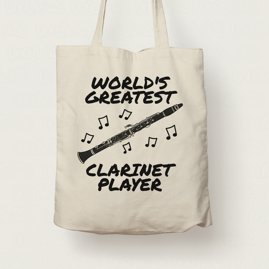 Clarinet Tote Bag - World's Greatest Clarinet Player - Gift For Clarinetist (USA)