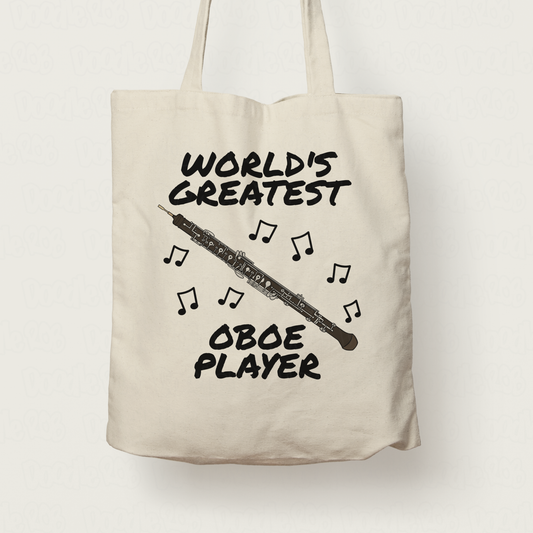 Oboe Tote Bag - World's Greatest Oboe Player - Gift For Oboist (USA)