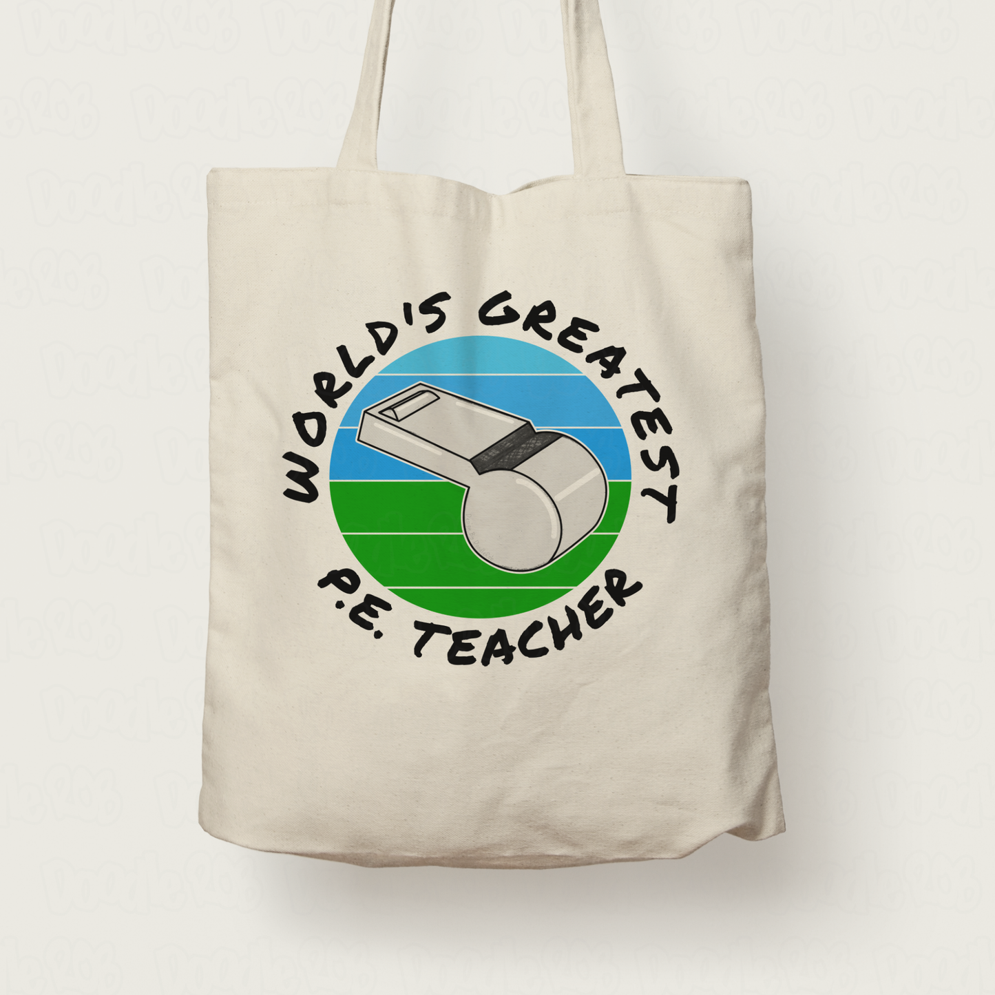 PE Teacher Tote Bag - World's Greatest P.E. Teacher - Sport Teacher Gift