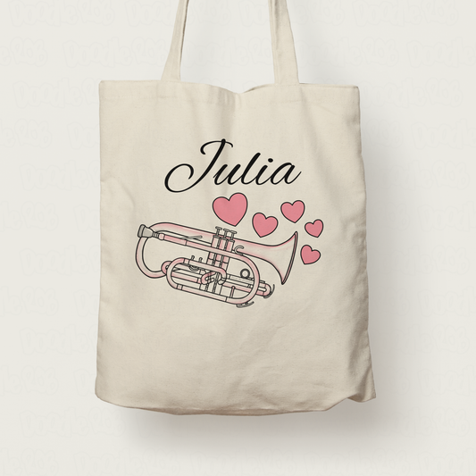 Cornet Wedding Personalised Tote Bag - Cornetist Brass Musician Custom Gift