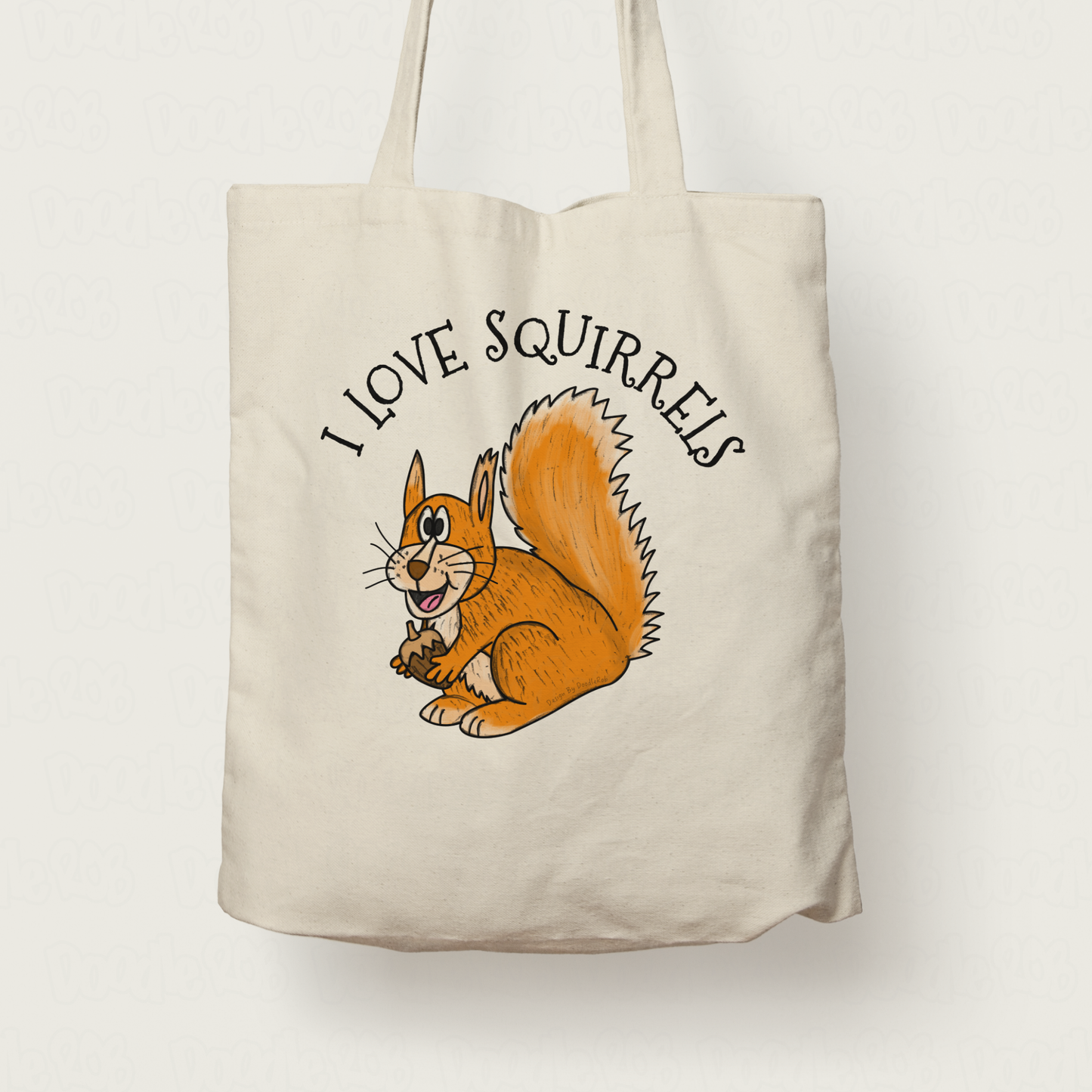 Squirrel Tote Bag - I Love Squirrels - Gift For Wildlife Lover