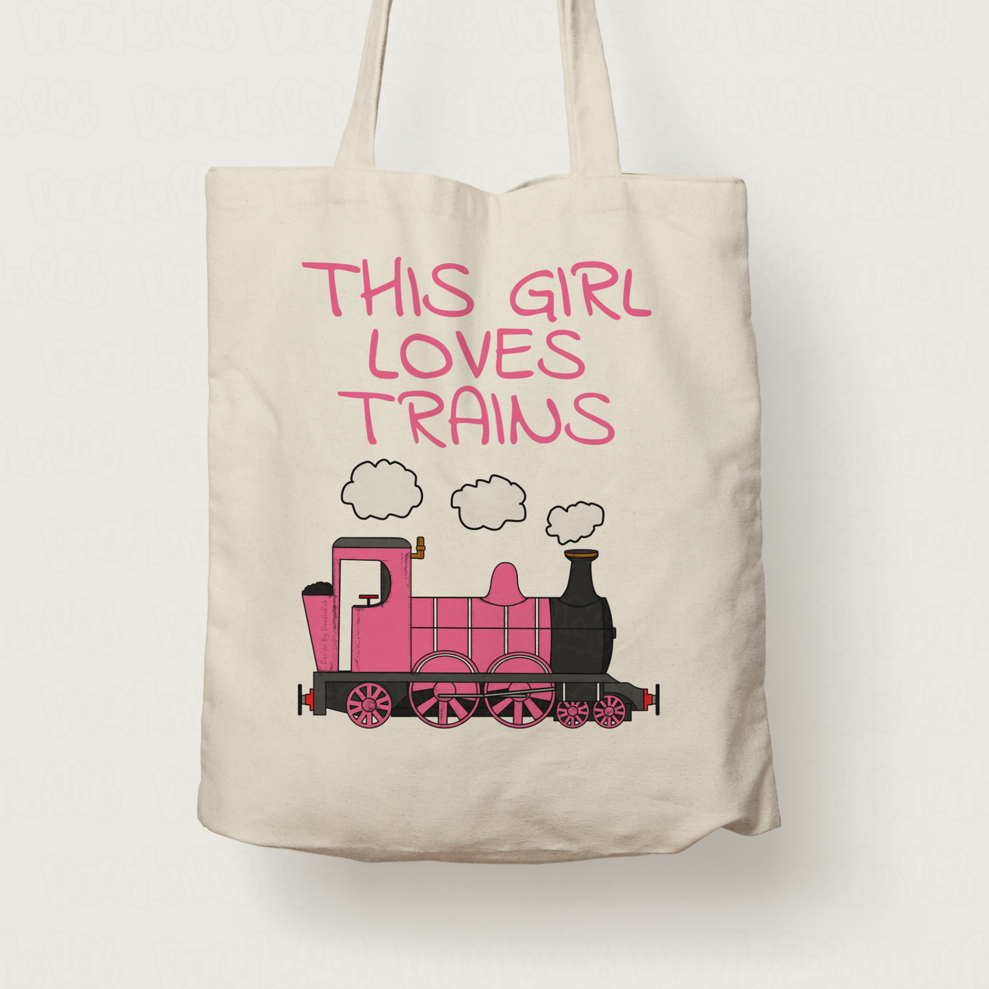 Girl's Steam Train Tote Bag - This Girl Loves Trains - Train Gift For Girl - Female Railway Enthusiast Gift