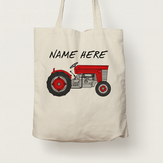 Farmer Personalised Tote Bag - Custom Vintage Tractor Mug - Tractor Enthusiast Gift
