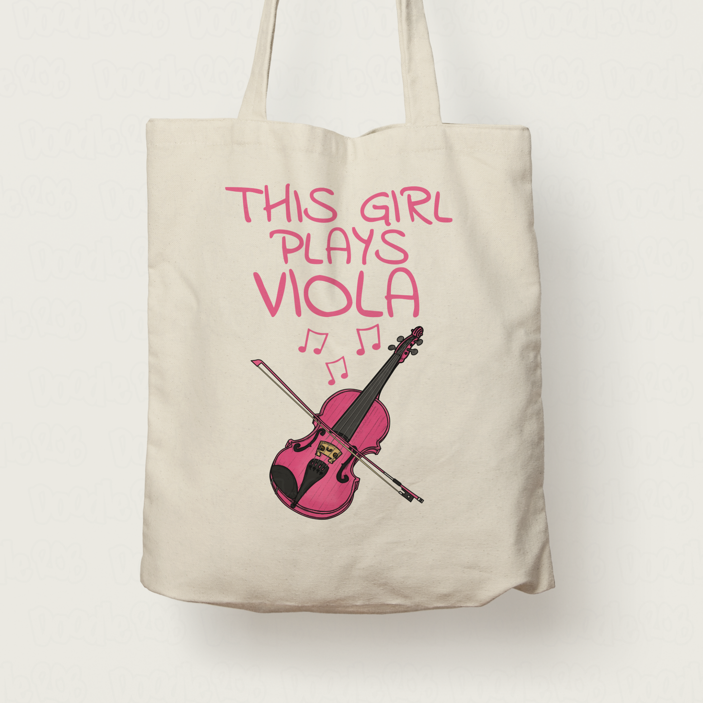 Pink Viola Tote Bag - This Girl Plays Viola - Female Violist - String Musician Gift For Her