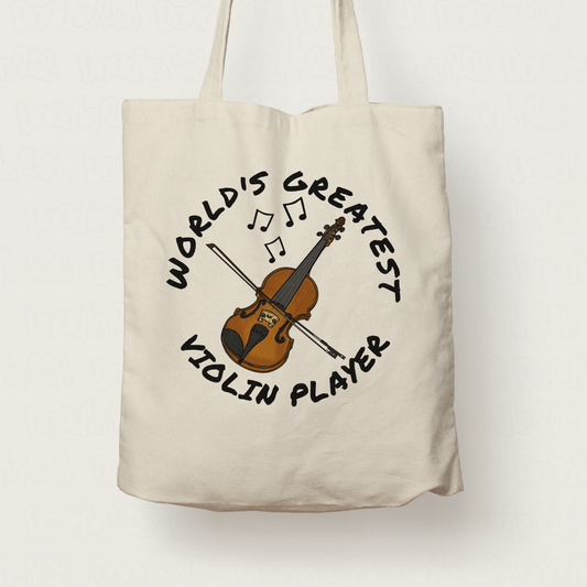 Violin Tote Bag - World's Greatest Violin Player - Gift For Violinist (USA)